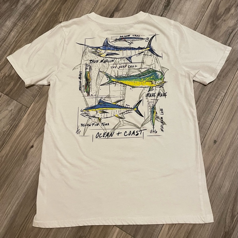 Ocean + Coast, Boys size L, White